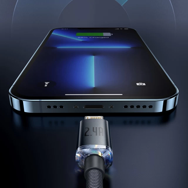 Кабель Baseus Crystal Shine USB-A to Lightning 2m Blue (CAJY000103)
