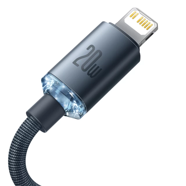 Кабель Baseus Crystal Shine USB-C to Lightning 2m Black (CAJY000301)