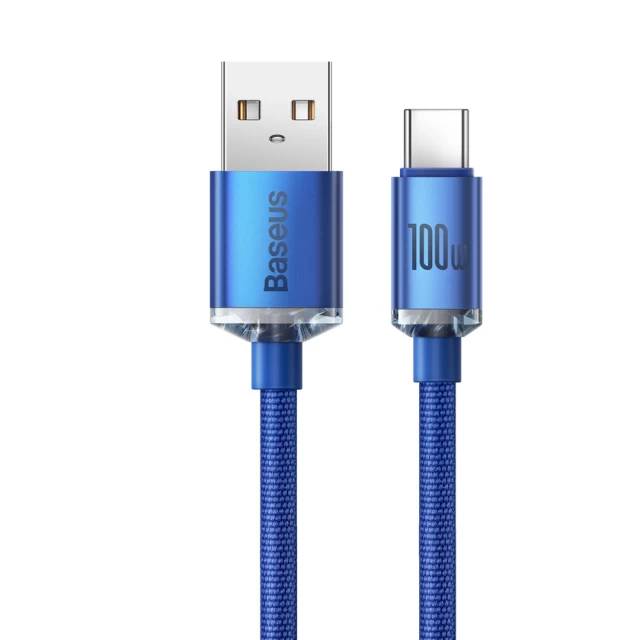 Кабель Baseus Crystal Shine USB-A to USB-C 1.2m Blue (CAJY000403)