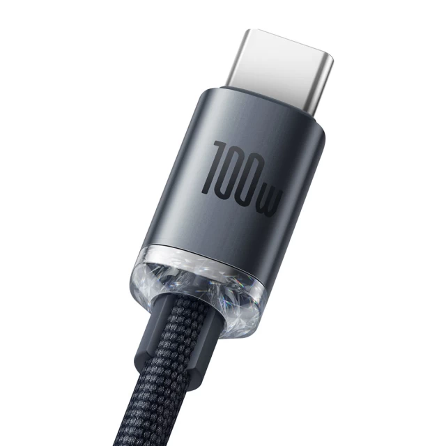 Кабель Baseus Crystal Shine USB-A to USB-C 2m Black (CAJY000501)
