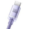 Кабель Baseus Crystal Shine USB-A to USB-C 2m Purple (CAJY000505)