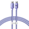Кабель Baseus Crystal Shine USB-C to USB-C 1.2m Purple (CAJY000605)