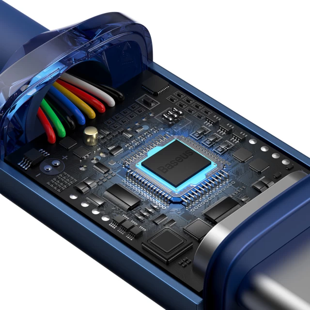 Кабель Baseus Crystal Shine USB-C to USB-C 2m Blue (CAJY000703)