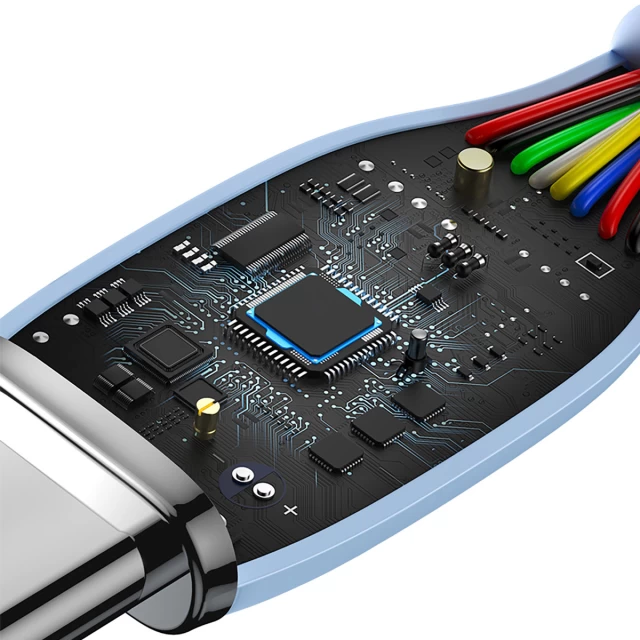 Кабель Baseus Jelly Liquid Silica Gel USB-C to USB-С 1.2m Blue (CAGD030003)