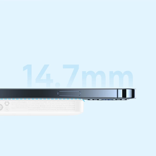 Портативний зарядний пристрій Baseus Magnetic Wireless Charging 6000 mAh with USB-C to USB-C 0.5m Cable White (PPCX020002)