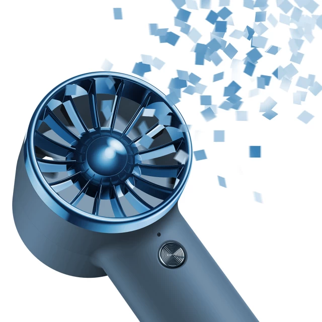Ручной вентилятор с портативным зарядным устройством Baseus Fan Flyer Turbine 4000 mAh with Lightning Cable Blue (ACFX010003)