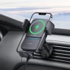 Автотримач з функцією бездротової зарядки Baseus Wisdom Auto Alignment Car Mount Wireless Charger QI 15W Black (CGZX000001)