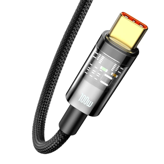 Кабель Baseus Cable Explorer 6A 100W USB to Type-C 1m Black (CATS000201)