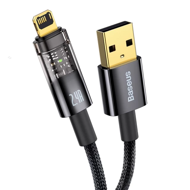 Кабель Baseus Explorer USB-A to Lightning 1m Black (CATS000401)