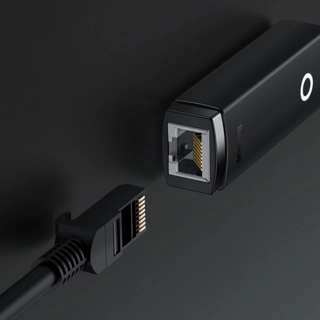 Адаптер Baseus Hub Lite Series Adapter 100Mbps USB-A to RJ45 LAN Port Black (WKQX000001)