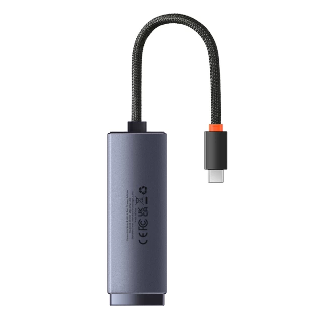 Адаптер Baseus Lite Series USB-C to Ethernet Grey (WKQX000213)