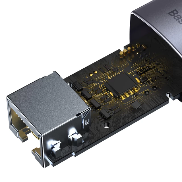 Адаптер Baseus Lite Series USB-C to Ethernet Black (WKQX000313)