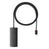 USB-хаб Baseus Lite Series Hub 4-in-1 USB-C to 4хUSB-A/USB-C 1m Black (WKQX030401)