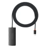 USB-хаб Baseus Lite Series Hub 4-in-1 USB-C to 4хUSB-A/USB-C 2m Black (WKQX030501)