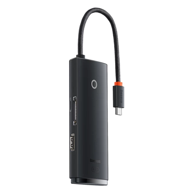 USB-хаб Baseus Lite Series 6-in-1 USB-C to 2xUSB-A/USB-C/HDMI/SD/TF Black (WKQX050001)