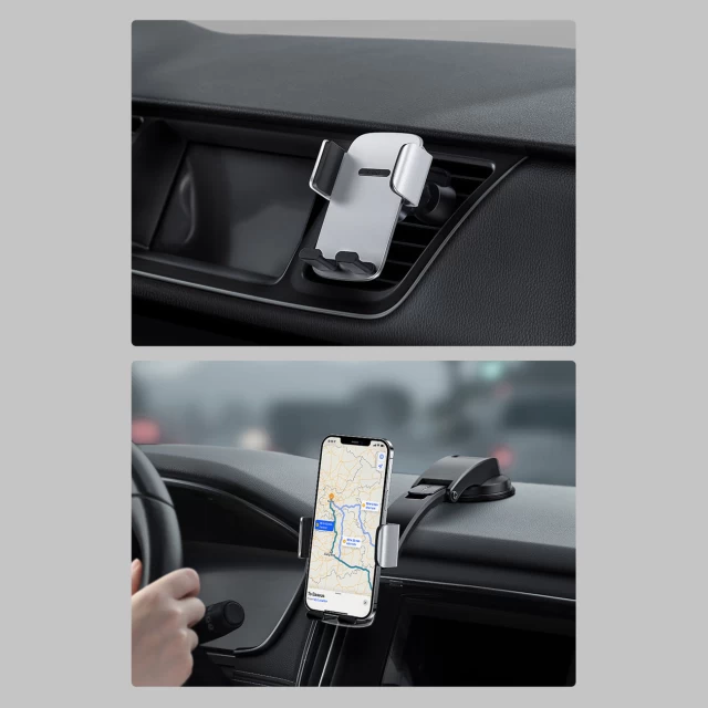 Автотримач Baseus 2-in-1 Easy Control Pro Clamp Car Mount Holder Black (SUYK010001)