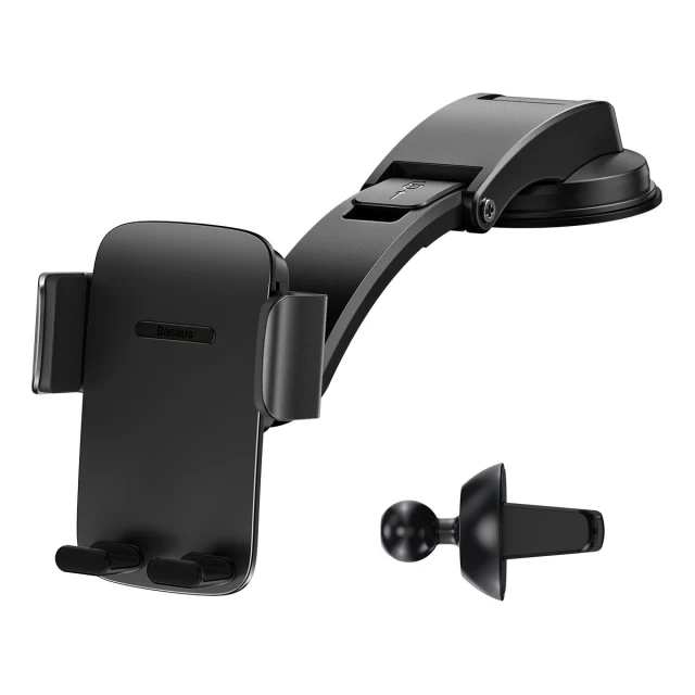 Автотримач Baseus 2-in-1 Easy Control Pro Clamp Car Mount Holder Black (SUYK010001)