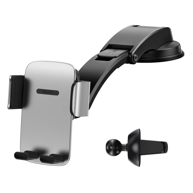 Автотримач Baseus 2-in-1 Easy Control Pro Clamp Car Mount Holder Silver (SUYK010012)