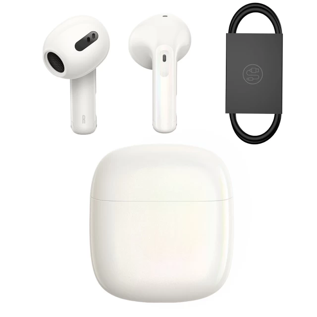 Беспроводные наушники Baseus Storm 3 Wireless Bluetooth 5.2 TWS Headphones with ANC White (NGTW140102)