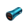 Автомобільний зарядний пристрій Baseus Golden Contactor Max Fast 60W 2xUSB-A Quick Charge Blue (CGJM000003)