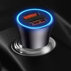 Автомобільний зарядний пристрій Baseus Golden Contactor Max Dual Fast Charger Car Charger USB + USB Type-C Dark Gray (CGJM000113)