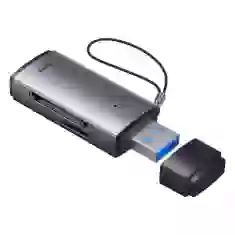 Кардридер Baseus Lite Series USB-A to SD/TF Grey (WKQX060013)