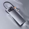 USB-хаб Baseus Metal Gleam Series 6-in-1 USB Type C - 3 x USB 3.2 Gen.1 / 1 x Power Delivery / 1 x SD Card Reader / 1 x TF Card Reader Gray (WKWG03021