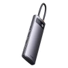 USB-хаб Baseus Metal Gleam Multifunctional 8-in-1 USB-C to 3xUSB-A/USB-C/2xHDMI/SD/TF Grey (WKWG050113)