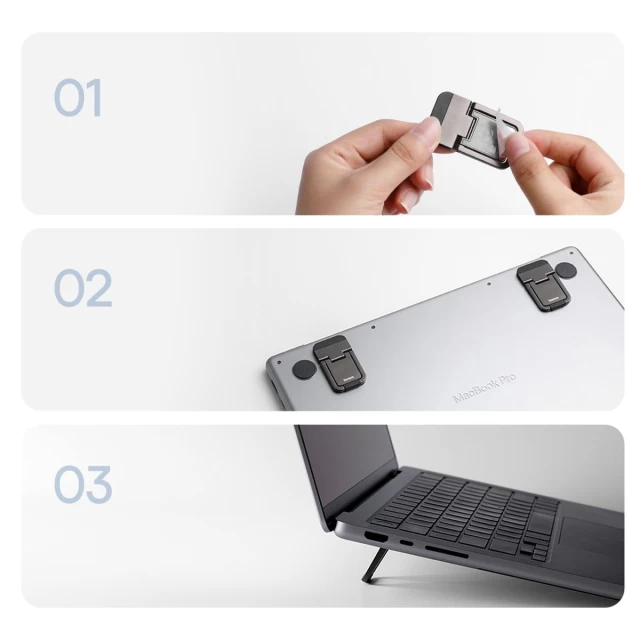 Подставка для ноутбука Baseus Slim Laptop Kickstand (2PCS) Gray (LUZC000013)
