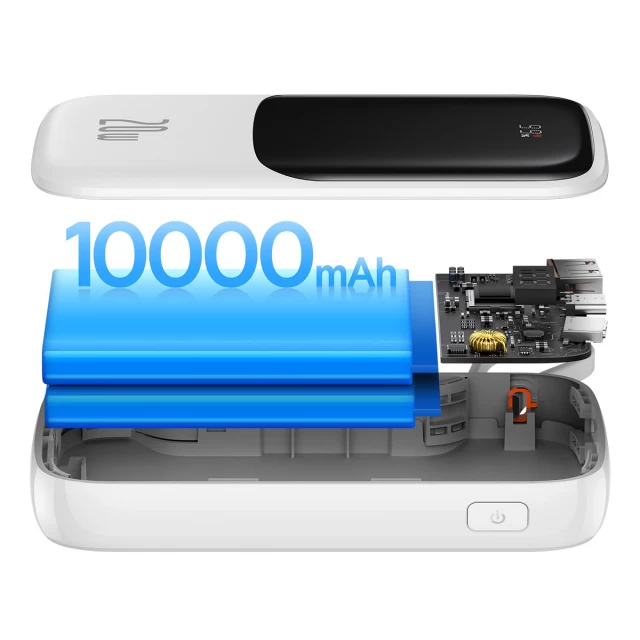 Портативное зарядное устройство Baseus Q Pow 10000 mAh 20W with Lightning Cable White (PPQD020002)