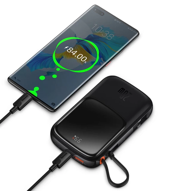 Портативний зарядний пристрій Baseus Q Pow 10000 mAh 22.5W with USB-C Cable Black (PPQD020101)