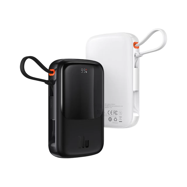 Портативное зарядное устройство Baseus Q Pow 10000 mAh 22.5W with USB-C Cable Black (PPQD020101)
