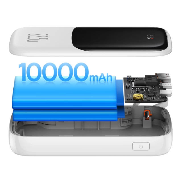 Портативний зарядний пристрій Baseus Q Pow 10000 mAh 22.5W with USB-C Cable White (PPQD020102)