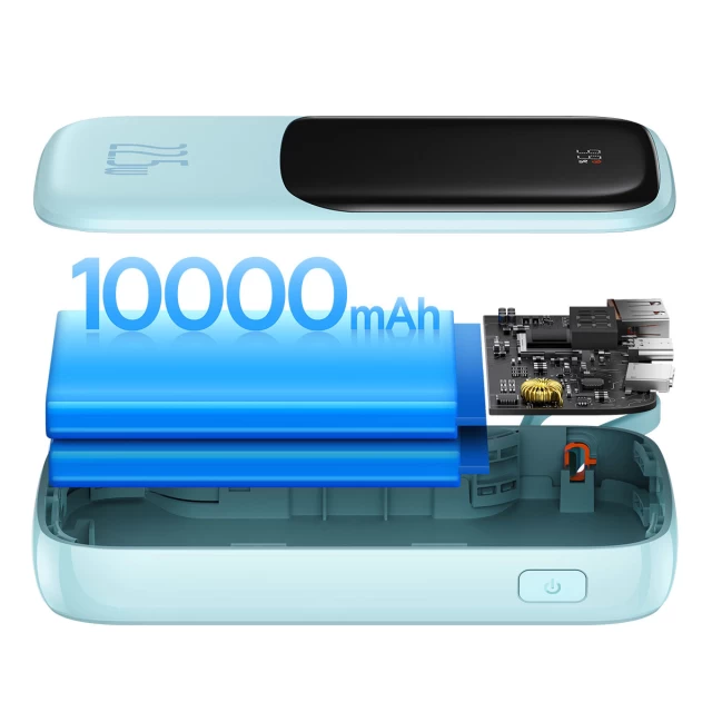 Портативний зарядний пристрій Baseus Q Pow 10000 mAh 22.5W with USB-C Cable Blue (PPQD020103)