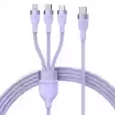 Кабель Baseus Flash 2 USB-A/USB-C to USB-C/Lightning/Micro-USB 1.5m Purple (CASS030205)