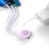 Кабель Baseus Bright Mirror 2 3-in-1 USB-A to USB-C/Lightning/Micro-USB 1.1m Purple (CAMJ010005)