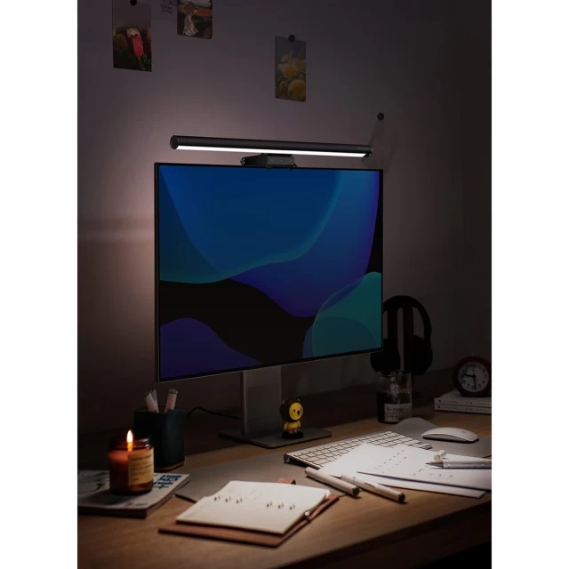 Настольная светодиодная лампа Baseus i-wok2 Series USB Asymmetric Light Source Screen Hanging Black (DGIW000101)