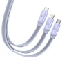 Кабель Baseus Traction Series 3-in-1 USB-C to USB-C/Lightning/Micro-USB 1.7m Purple (CAQY000005)