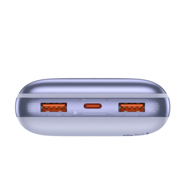 Портативний зарядний пристрій Baseus Bipow Pro 20000 mAh 22.5W with USB-A to USB-C 0.3m Cable Purple (6932172610777)