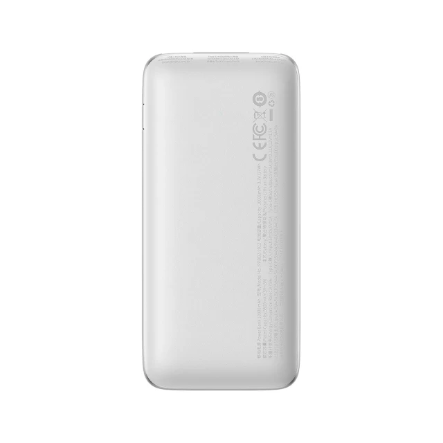 Портативний зарядний пристрій Baseus Bipow Pro 10000 mAh 22.5W with USB-A to USB-C 0.3m Cable White (PPBD040002)