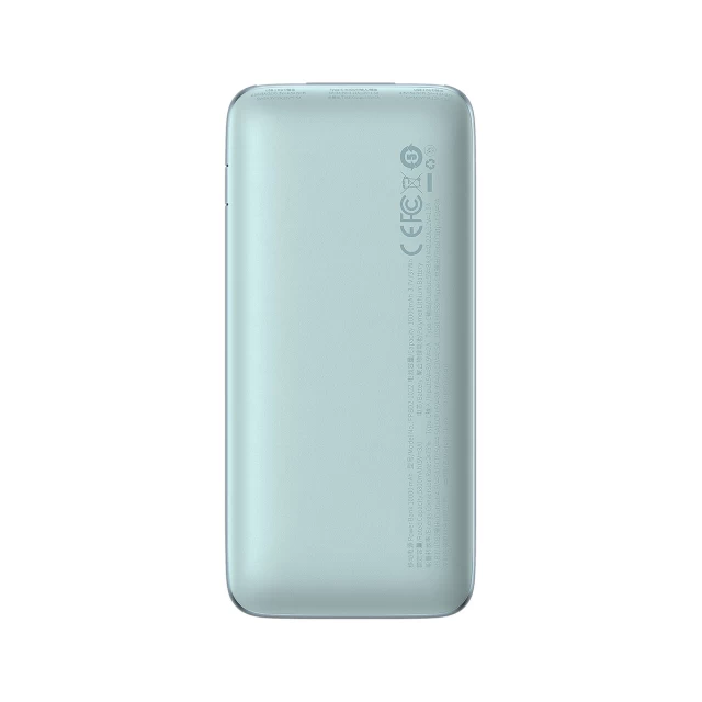 Портативний зарядний пристрій Baseus Bipow Pro 10000 mAh 22.5W with USB-A to USB-C 0.3m Cable Blue (PPBD040003)