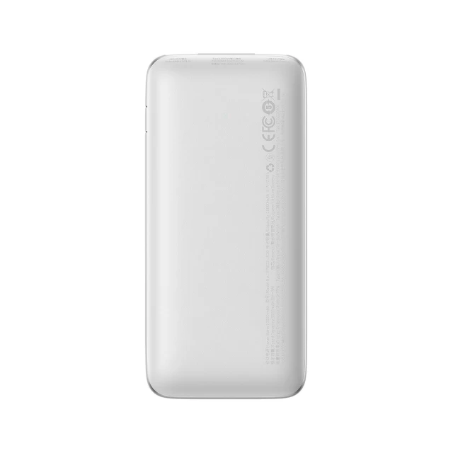 Портативний зарядний пристрій Baseus Bipow Pro 10000 mAh 20W with USB-A to USB-C 0.3m Cable White (PPBD040102)