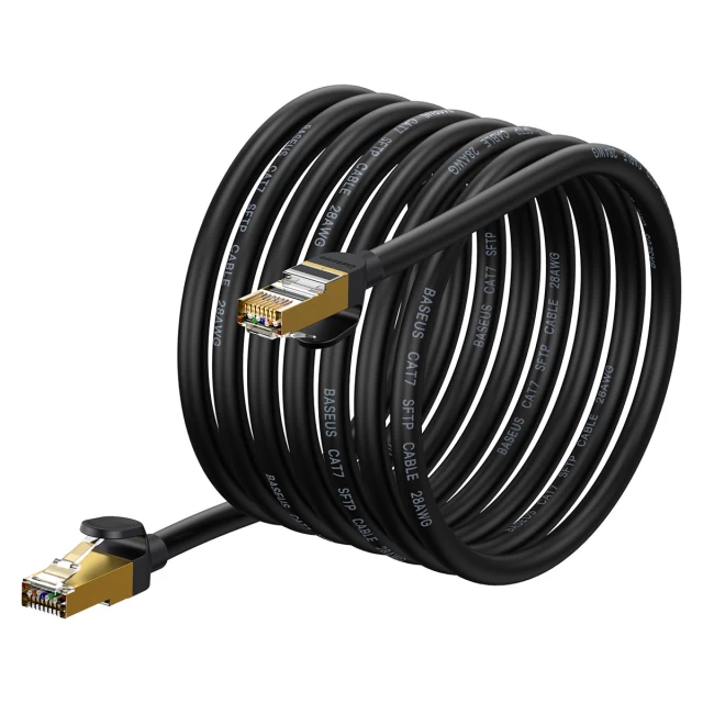 Кабель Baseus Seven High Speed RJ45 Network Cable 10Gbps 8m Black (WKJS010601)