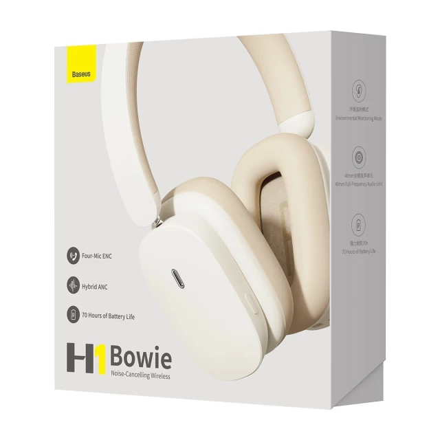 Навушники Baseus Bowie H1 White (NGTW230002)