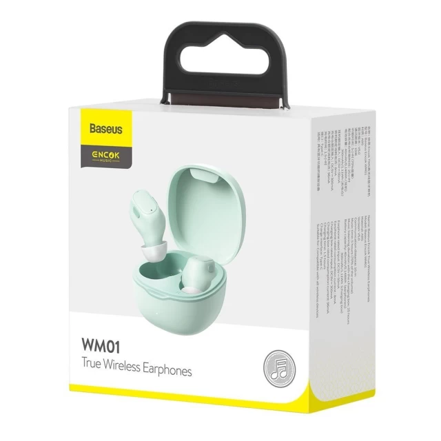 Бездротові навушники Baseus Encok WM01 TWS Green (NGWM01-06)