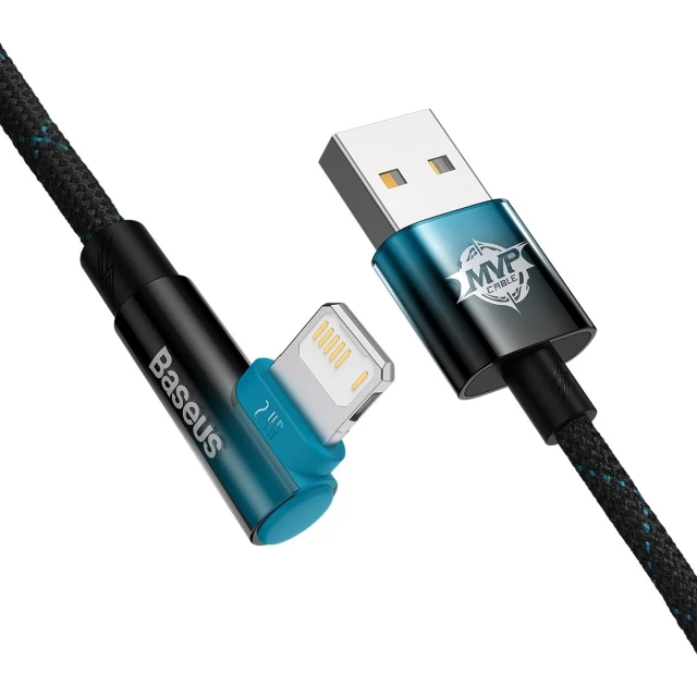 Кабель Baseus MVP 2 Elbow-angled Fast Charging 2.4A USB to Lightning 1m Blue (CAVP000021)