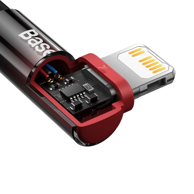 Кабель Baseus MVP 2 Elbow-shaped Data Cable Fast Charging 20W Type-C to Lightning 1m Black/Red (CAVP000220)