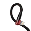 Кабель Baseus MVP 2 Elbow-shaped Data Cable Fast Charging 20W Type-C to Lightning 2m Black/Red (CAVP000320)