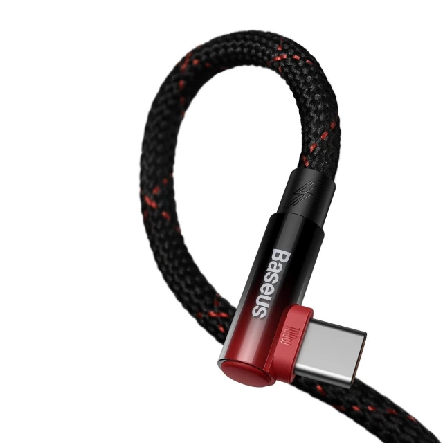 Кабель Baseus MVP 2 Elbow-shaped Data Cable 5A USB to Type-C 2m Red (CAVP000520)
