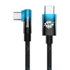 Кабель Baseus MVP Elbow USB-C to USB-C 2m Black/Blue (CAVP000721)